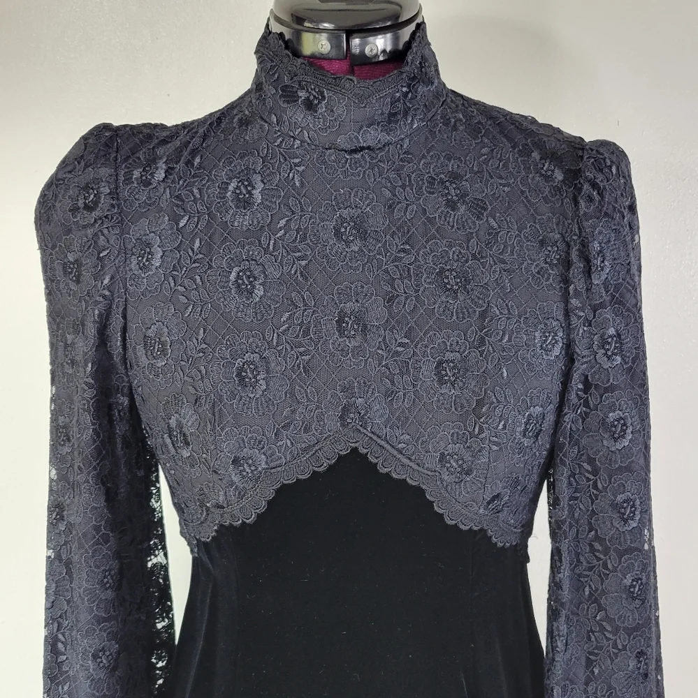 60's Plaisir Tokyo velvet dress - Picture 4 of 15